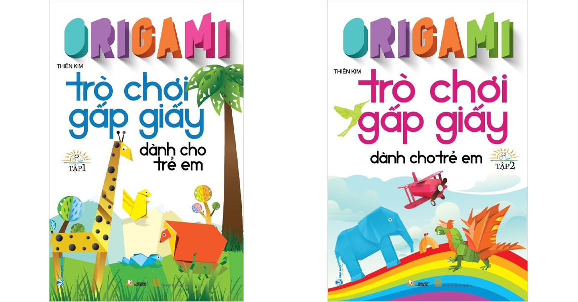 Bộ 2 Cuốn Origami - Trò Chơi Gấp Giấy Dành Cho Trẻ Em - Tập 1&amp;2 (Tái Bản 2023)