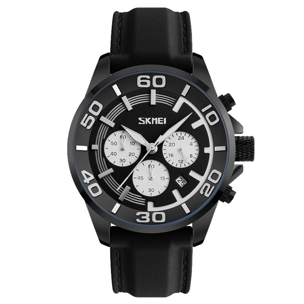 Men Waterproof Chronograph Watch Calendar Day Wristwatch