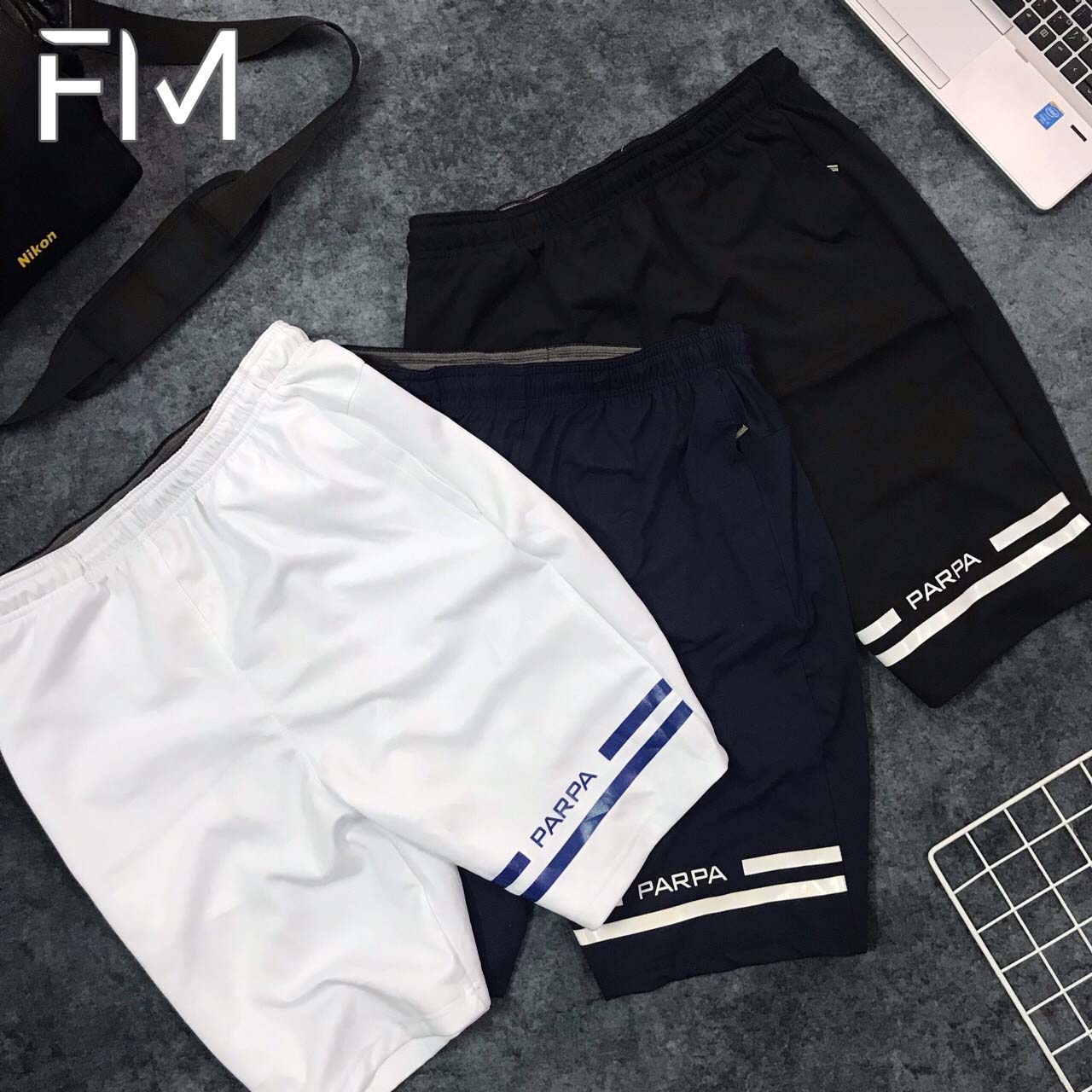 Quần short nam thể thao thun lạnh cao cấp thoải mái, năng động, trẻ trung – FORMEN SHOP – FMPS095 - TRẮNG - L