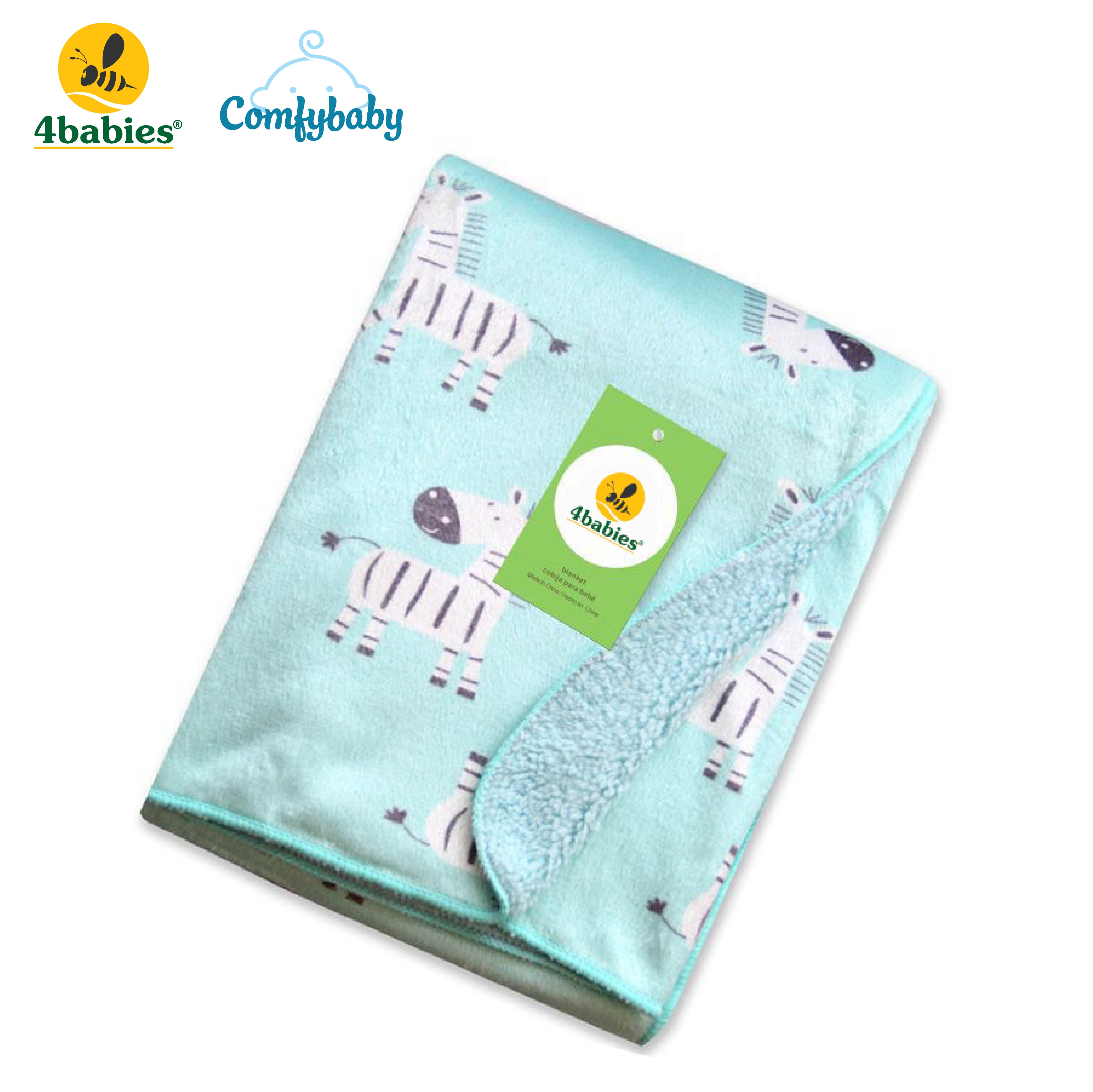 Chăn lông tuyết mịn 2 lớp 4Babies - Comfybaby 0821-4BB-CHAN01 Size 76*102cm