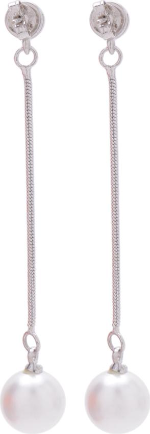 Bông Tai Mạ Bạc Ngọc Trai Dáng Dài