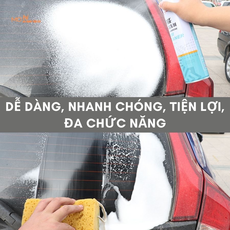 Chai xịt tạo bọt nano vệ sinh ô tô, giày dép, nhà bếp, đồ gia dụng không cần dùng nước - Chai xịt tạo bọt đa năng 650ml - Hàng chính hãng