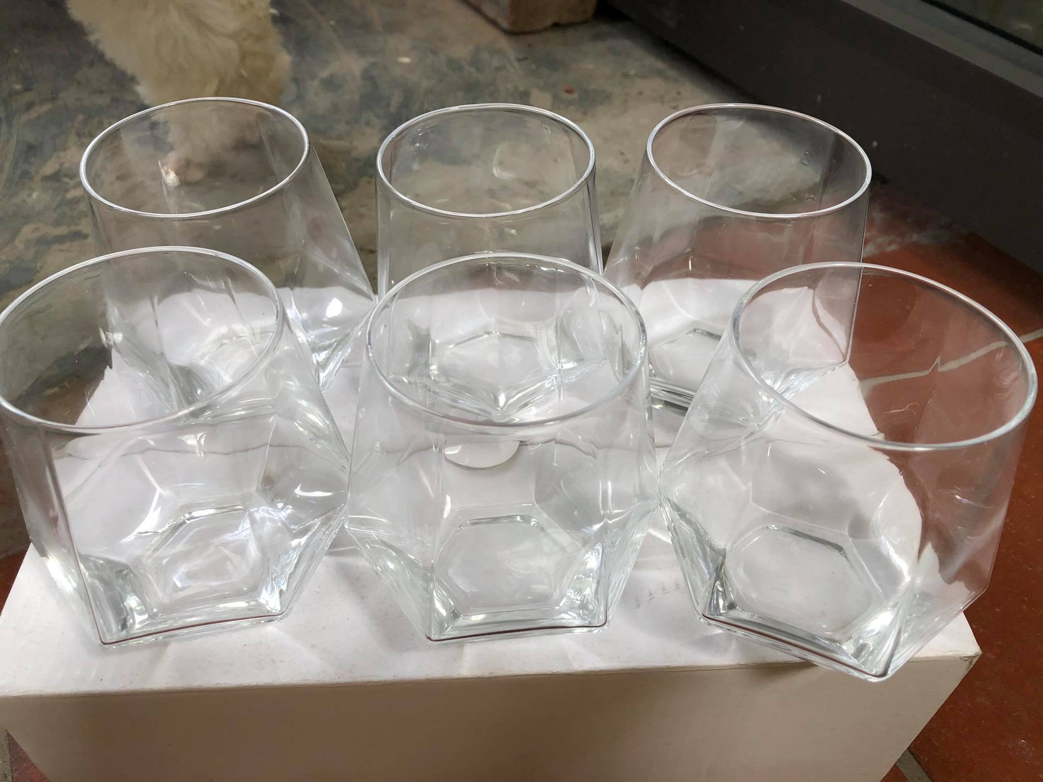 BỘ 6 CỐC THUỶ TINH KHÍA TRONG SUỐT CAO CẤP