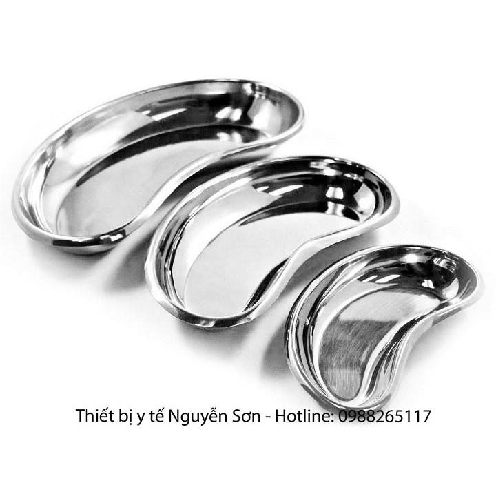 Bộ khay hộp bát inox dùng trong y tế, spa: khay hạt đậu, khay chữ nhật, hộp bông cồn, hộp chữ nhật, bát kền...