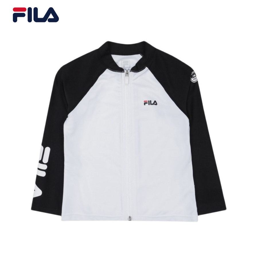 Áo bơi tay dài chống nắng trẻ em Fila Aqua Zip-Up Rt - FK2RTC2601X