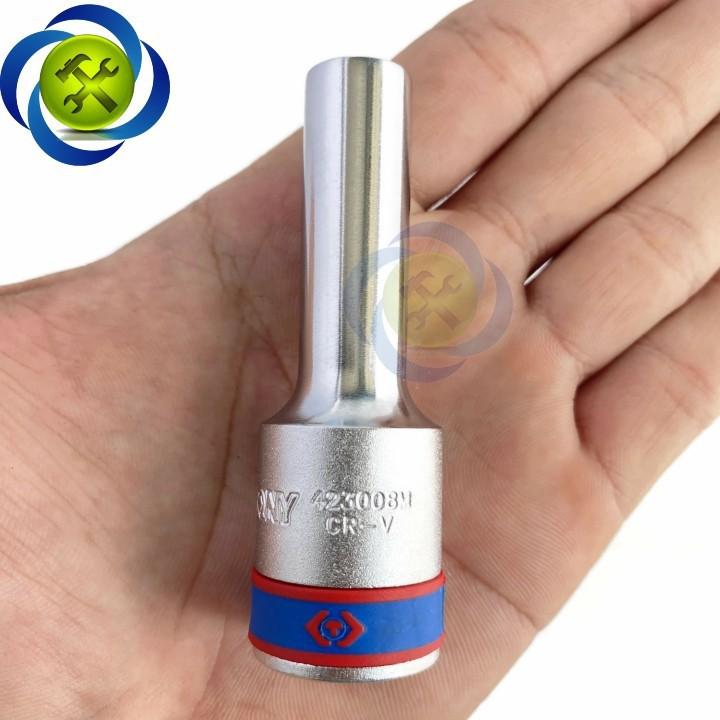 Tuýp 8mm 1/2 Kingtony 423008M loại dài 77mm 12 cạnh màu trắng