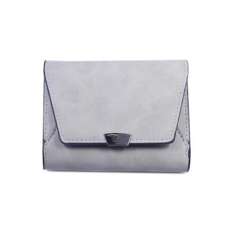 Ví nữ ngắn Classy  vật liệu da nhung, nhiều ngăn đựng thẻ, có nút nhấn T1311