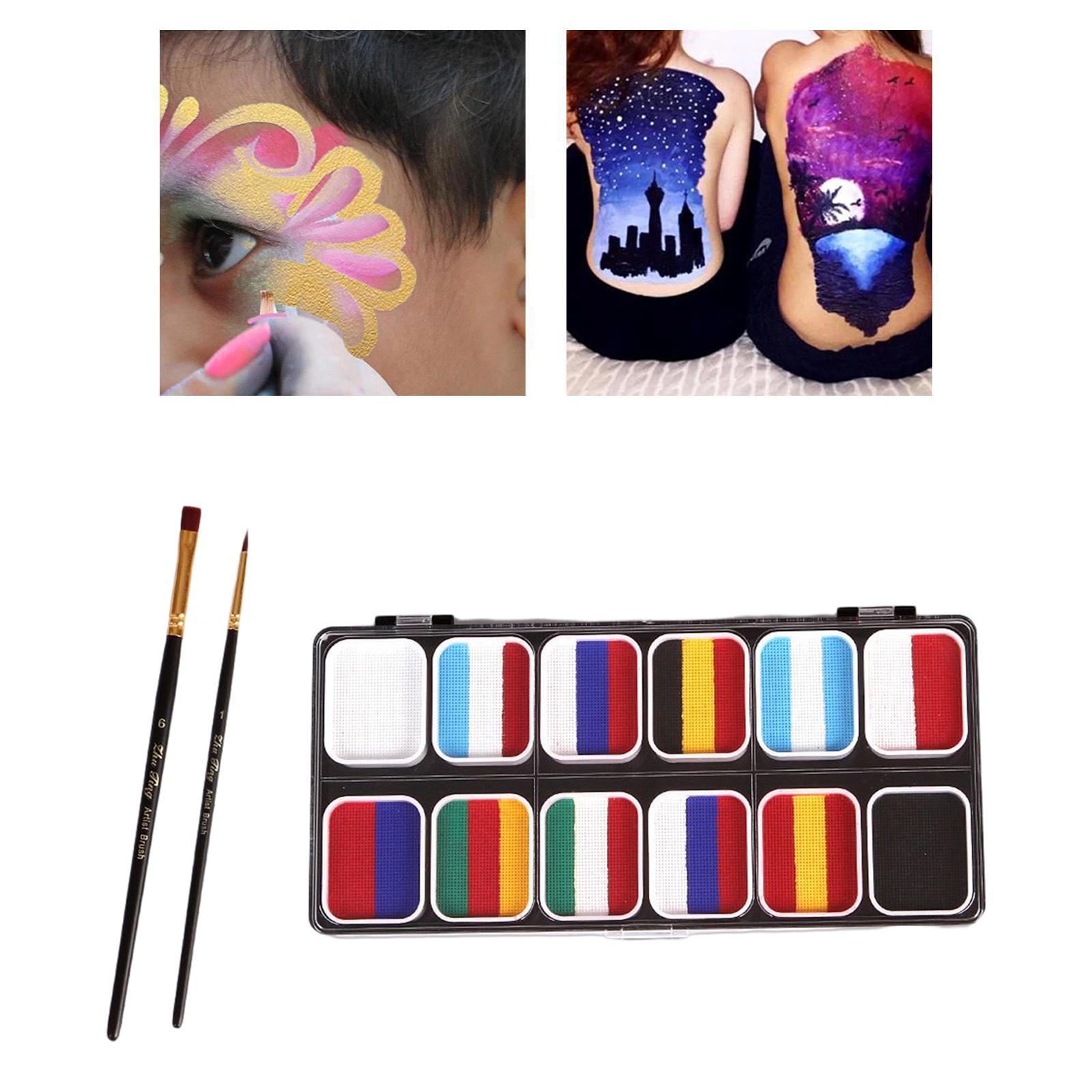 Face Body Paint Oil, Washable Makeup Palette for Costumes Holiday Festival Kids Adults