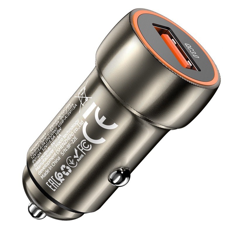 Tẩu sạc nhanh hoco 20w trên ô tô Z46, 1 cổng USB PD20W QC3.0