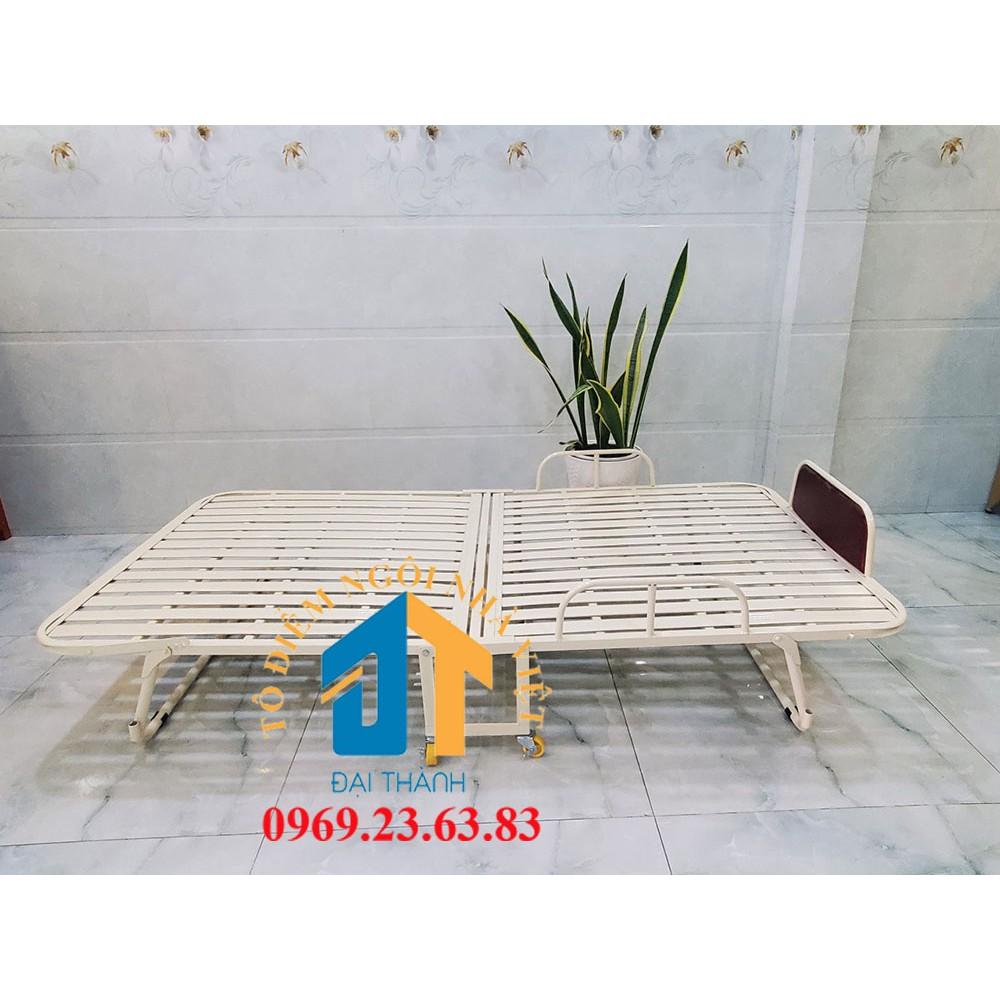 Giường sắt xếp di động mẫu mới kích thước 90cm và 1m2