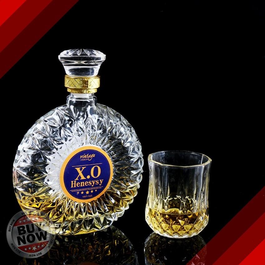 COMBO 2 Chai Thủy Tinh đựng Rươu XO 500ML - CB2-M13, Bình Thủy Tinh 500ml Trong Suốt, Vỏ Chai XO 500ml - topbanchaynhat