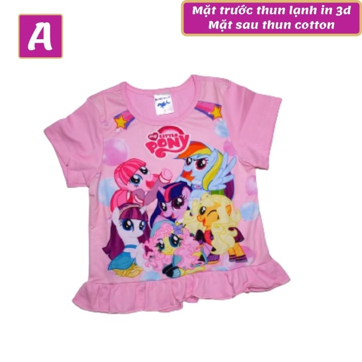 Đồ bộ bé gái lửng hình Pony từ 10-42kg - thun cotton - Kiến Lửa