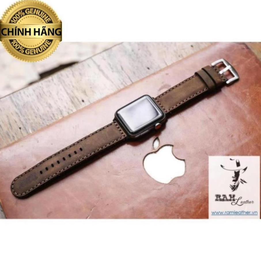 DÂY ĐỒNG HỒ DA SÁP NGỰA  DÀNH CHO DÒNG  APPLE WATCH – RAM BAUHAUS 1950 CHÍNH HÃNG 