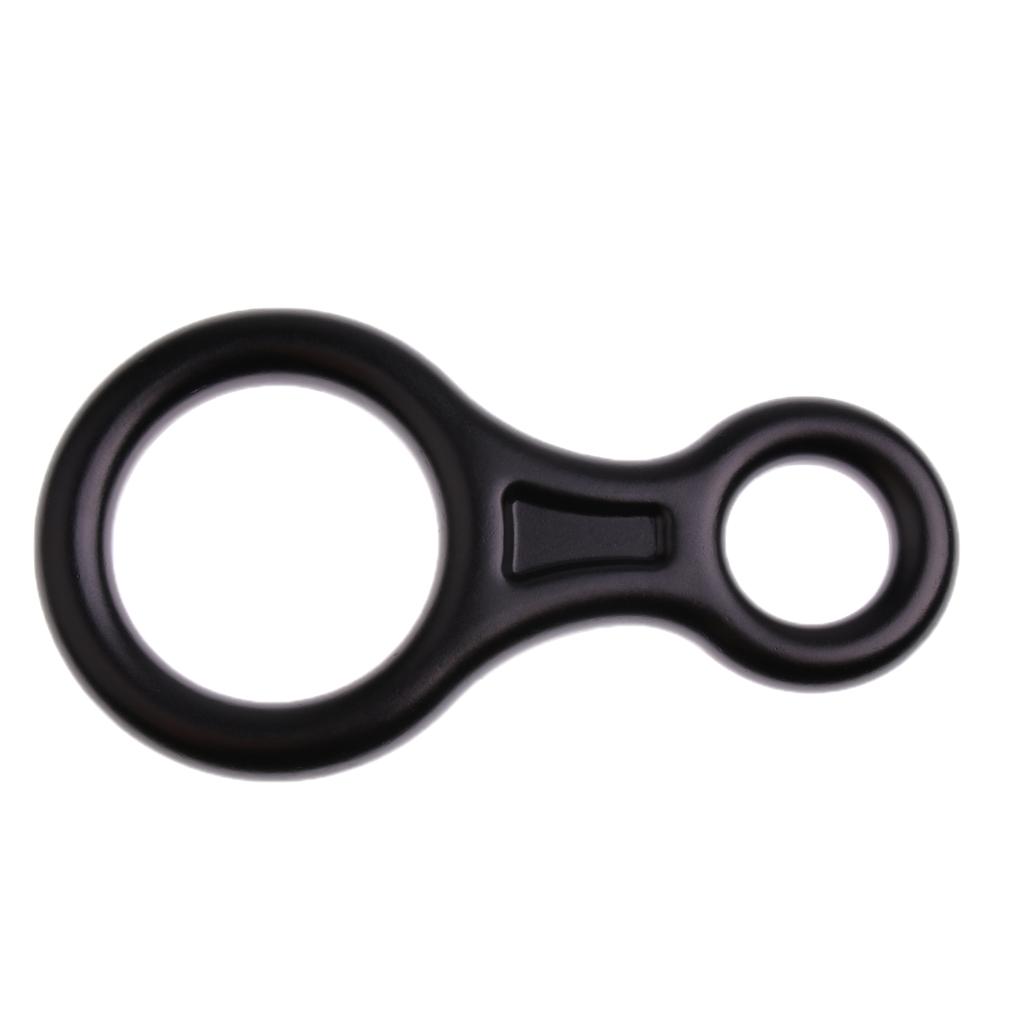 2x35KN Figure 8 Shape Descender Rock Climbing Rappel Belay Device Gray