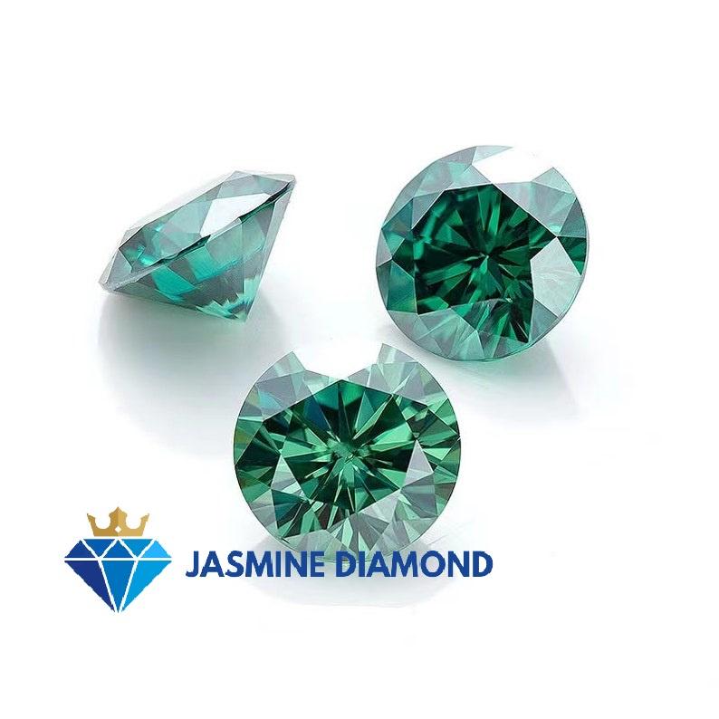 Kim cương nhân tạo Mỹ Moissanite Green