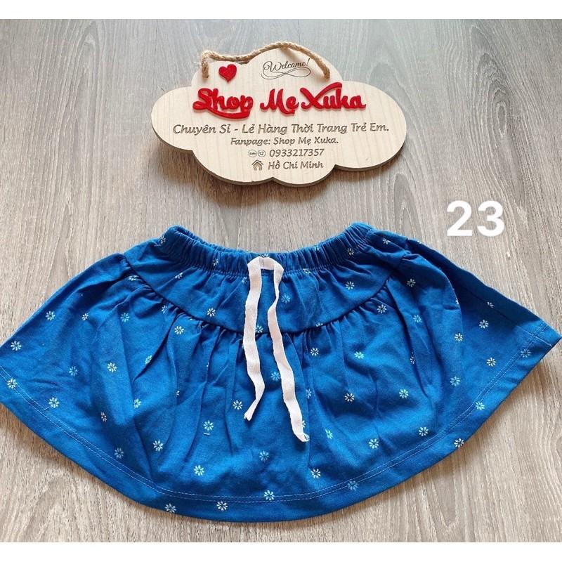 (Size 14-16kg) Chân váy ngắn kèm chip bé gái