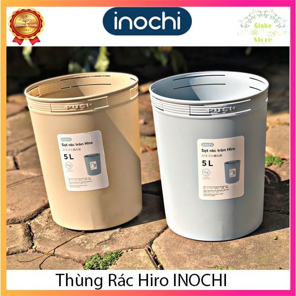 Sọt Đựng Rác Dạng Tròn Có Mắc Cài Túi HIRO INOCHI 5L-10L-15L