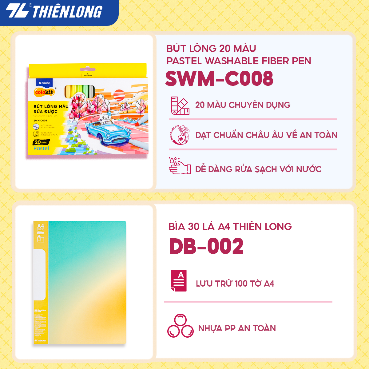 Combo dụng cụ học tập thể hiện cá tính - Tone Vàng cam rực rỡ - 08 món