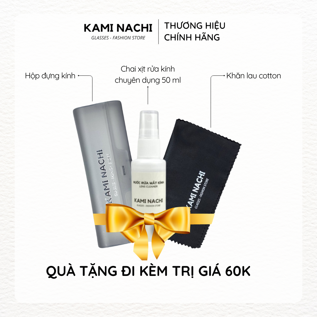 Gọng kính kim loại dáng vuông KAMI NACHI phong cách đơn giản G90.39