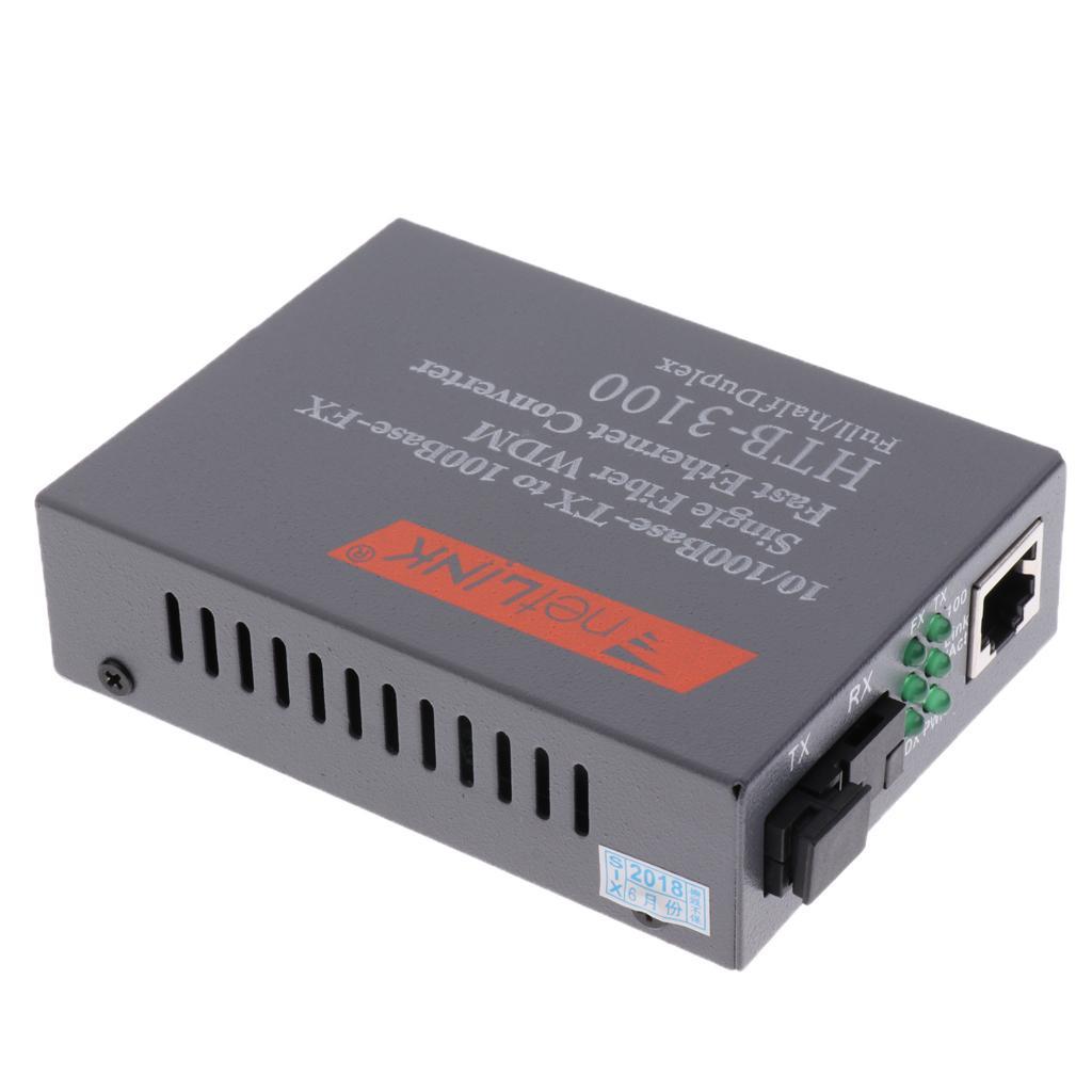4 Pack Simplex SC Fiber Optic to RJ45 Ethernet Converter