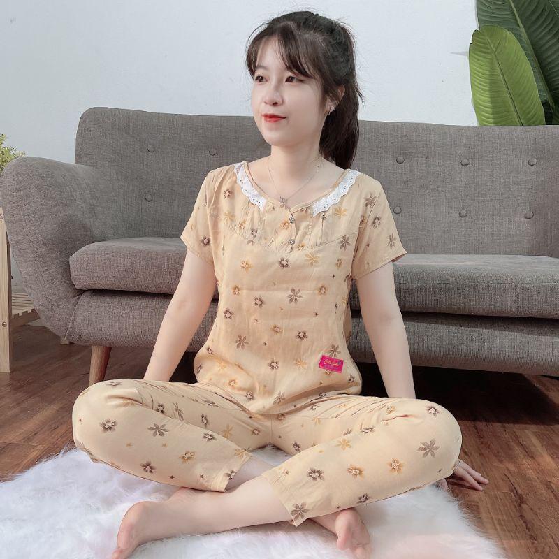 Set đồ nữ cổ ren mềm mát cao cấp