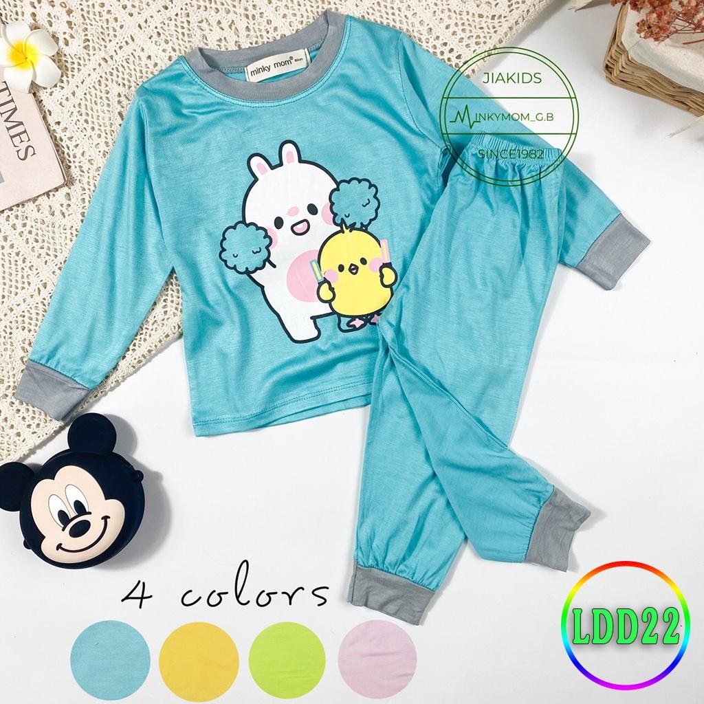 Bộ Dài Tay Cho Bé LDD22 Đồ Bộ Thun Lạnh Cao Cấp Mềm Mịn Thoáng Mát Hàng Chuẩn Loại 1 MINKY MOM Dễ Chịu, Thoải Mái Cho Bé