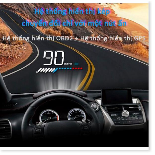 Thiết bị hiển thị tốc độ trên kính lái ô tô HUD FULL OPTION OBD2