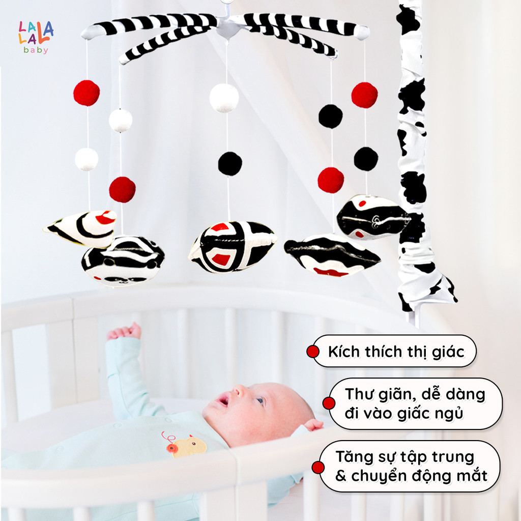 Đồ Chơi Treo Nôi Cũi Tự Động Quay kèm Phát Nhạc 36 Bài Hát Cho Bé Sơ Sinh - Baby Crib Mobile - Lalala baby