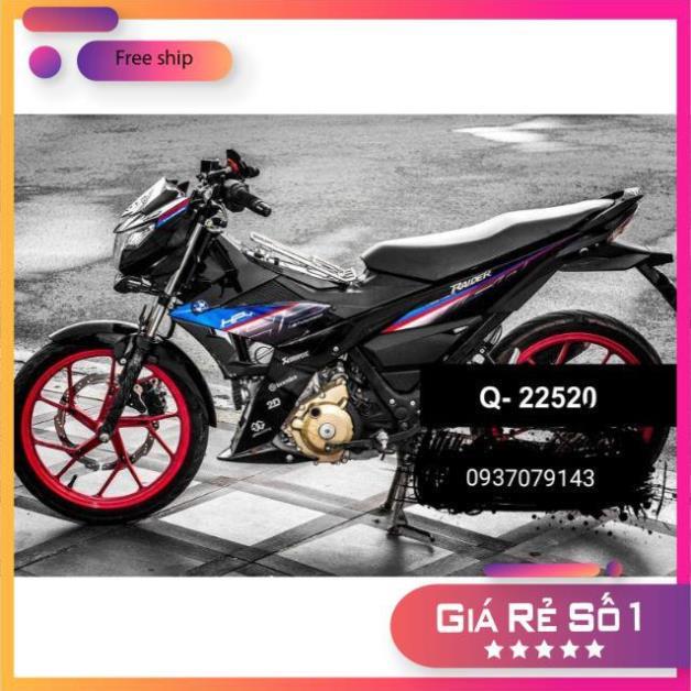 Tem xe raider fi HP4 chất liệu decal Crom ko bay màu bảo hành màu sắc vĩnh viễn