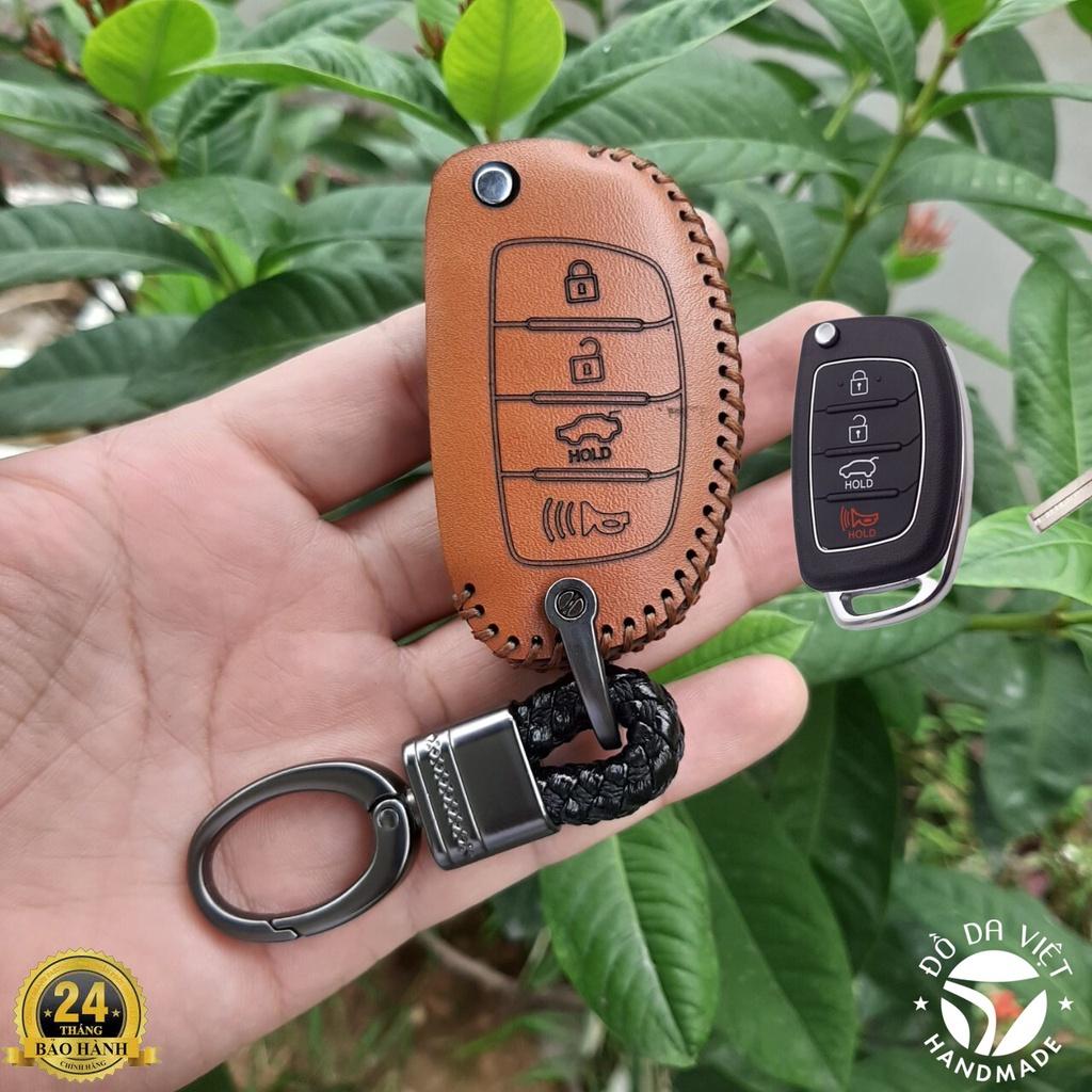 Bao da Chìa Khóa Gập 4 Nút Cho Hyundai Tucson Sonata, như hình