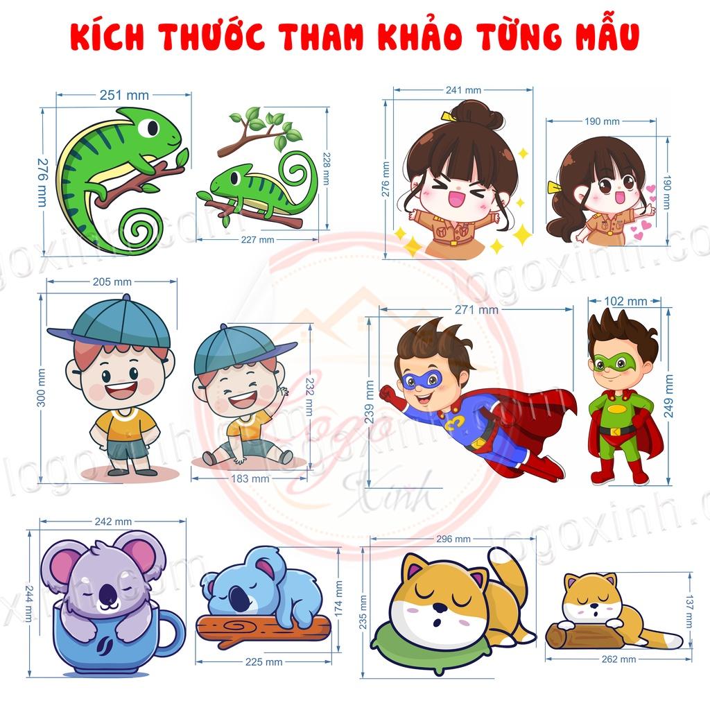 Bộ 2 Miếng dán trang trí Toilet siêu dễ thương, chất liệu decal chống nước tuyệt đối, Sticker dán WC nhà vệ sinh