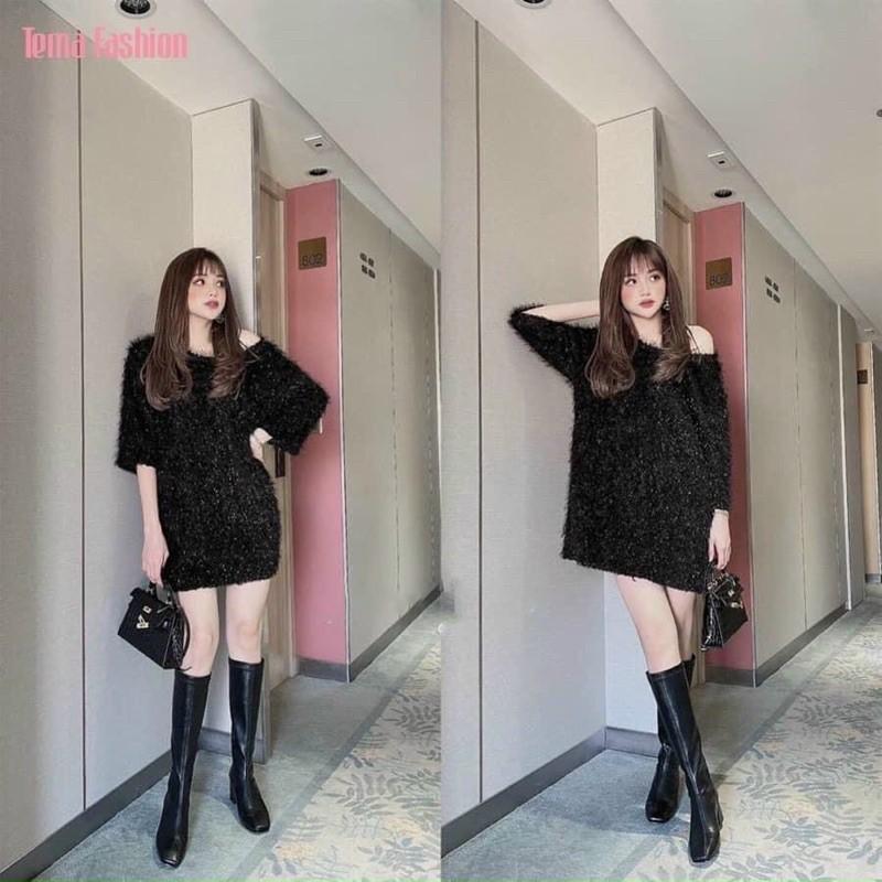 Váy suông lông kim tuyến