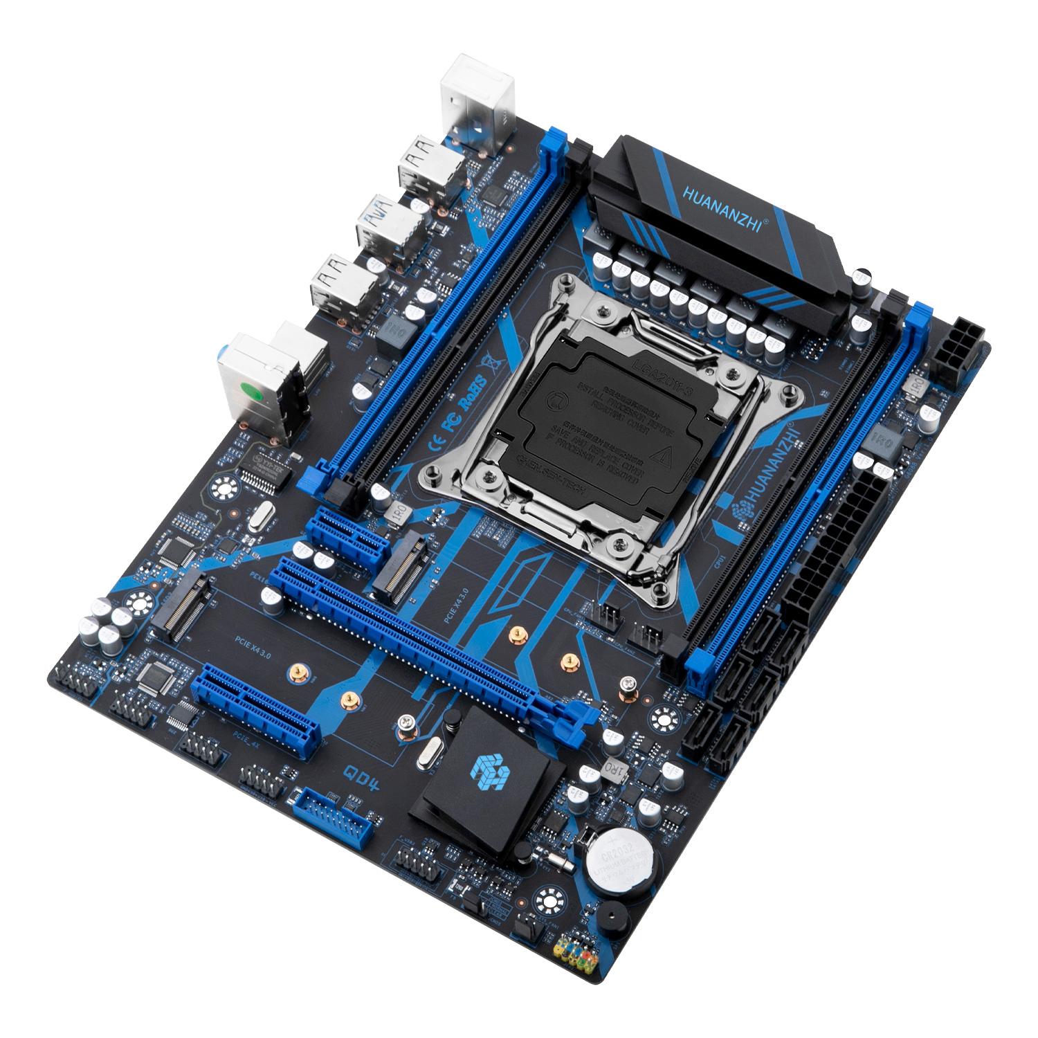 Bo mạch chủ Huananzhi QD4 LGA2011-3 Bộ bo mạch chủ E5 2640 V3 DDR4 16G 3200MHZ NVME M.2 USB3.0 SATA3 Combo