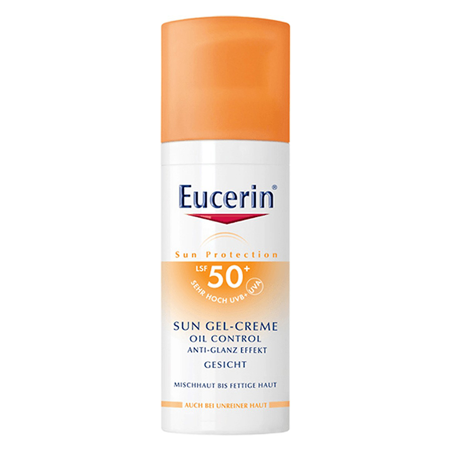 Bộ Kem Chống Nắng Kiểm Soát Nhờn Eucerin Sun Gel-Creme Oil Control Dry Touch SPF 50+ (50ml) Và Xịt Khoáng Chống Lão Hóa Eucerin Aquaporin Active (150ml)