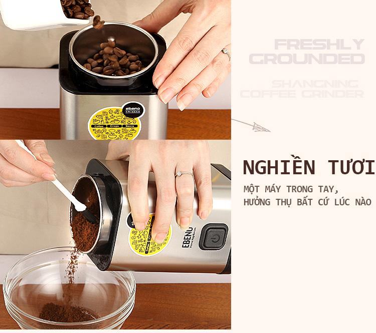 Máy Nghiền Hạt Điện 220V đa năng Beans Wifer (Đạt chuẩn EU, USA BLADE)
