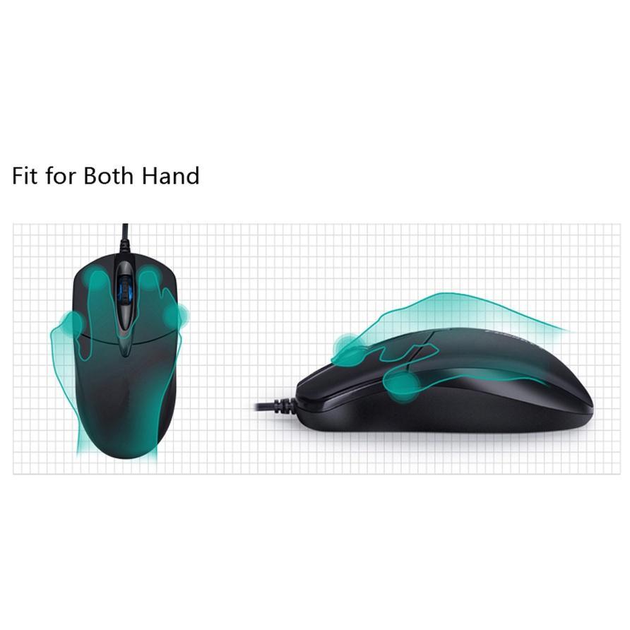 Chuột quang chơi game SGALAS có dây cổng USB đèn led cho máy tính
