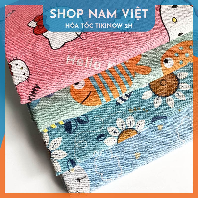 [KHỔ LỚN VẢI DÀY]Vải Linen Thô Họa Tiết Nhật để trải bàn, làm phông chụp, may túi ví