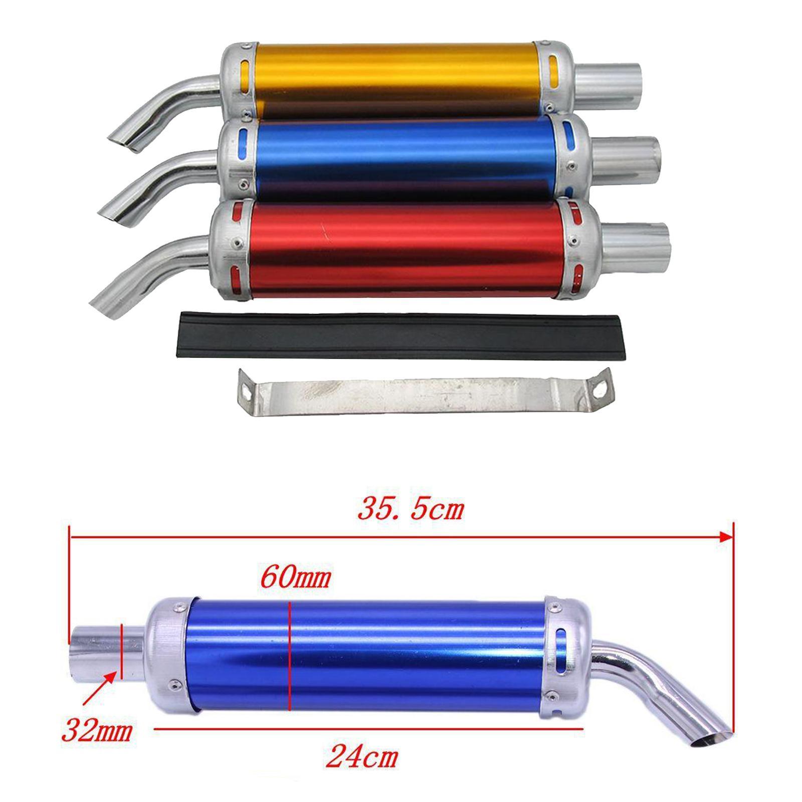Inlet Motorcycle Exhaust Pipe for Motorbike Black