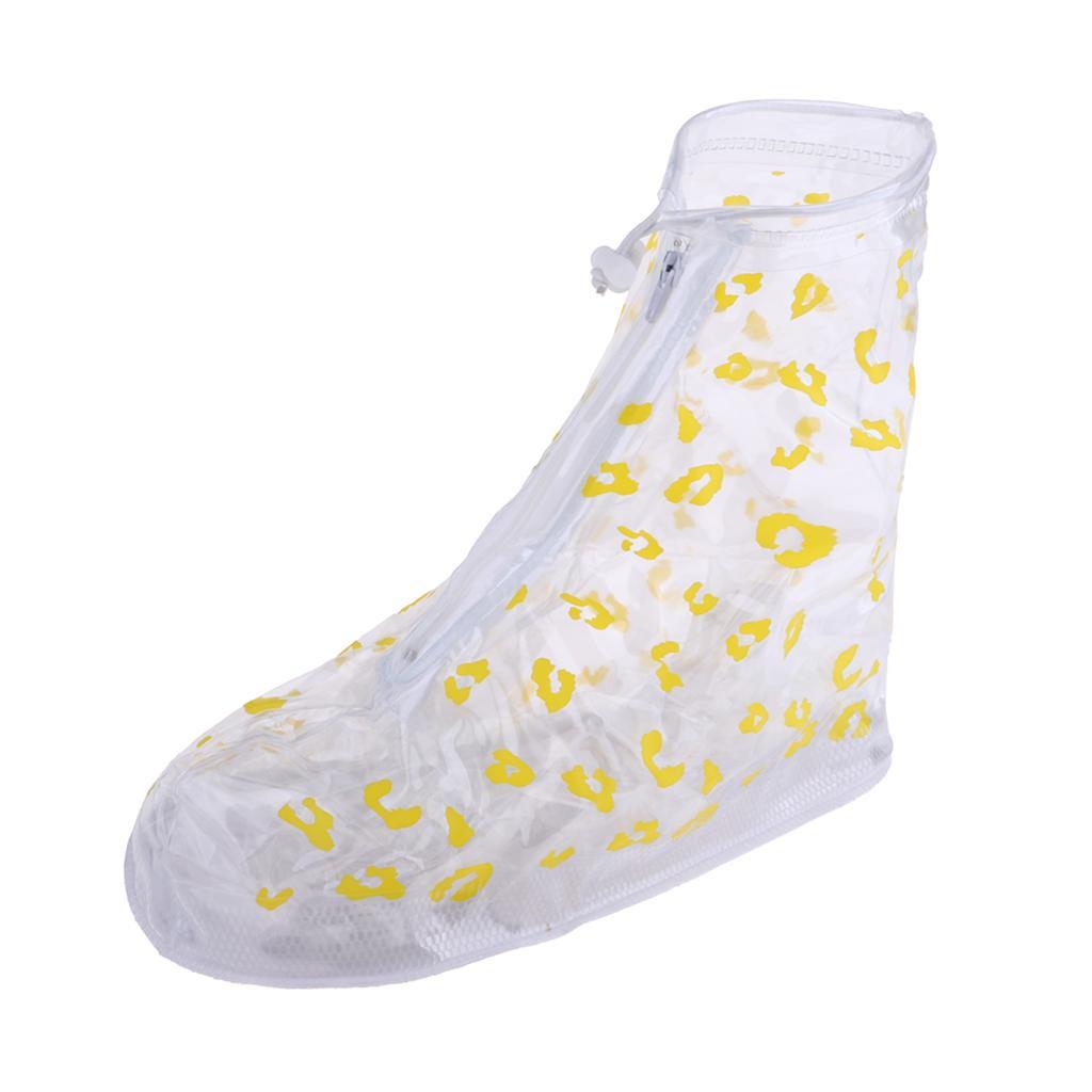 Waterproof Shoe Covers Reusable Overshoes Galoshes Anti-Slip Boots Protector with Zipper Closure