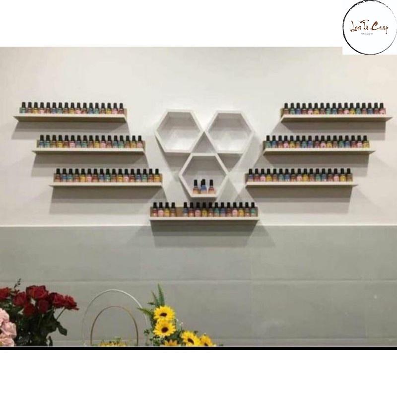 Bộ kệ nail treo tường cao cấp, bộ kệ nail như hình, kệ treo tường.