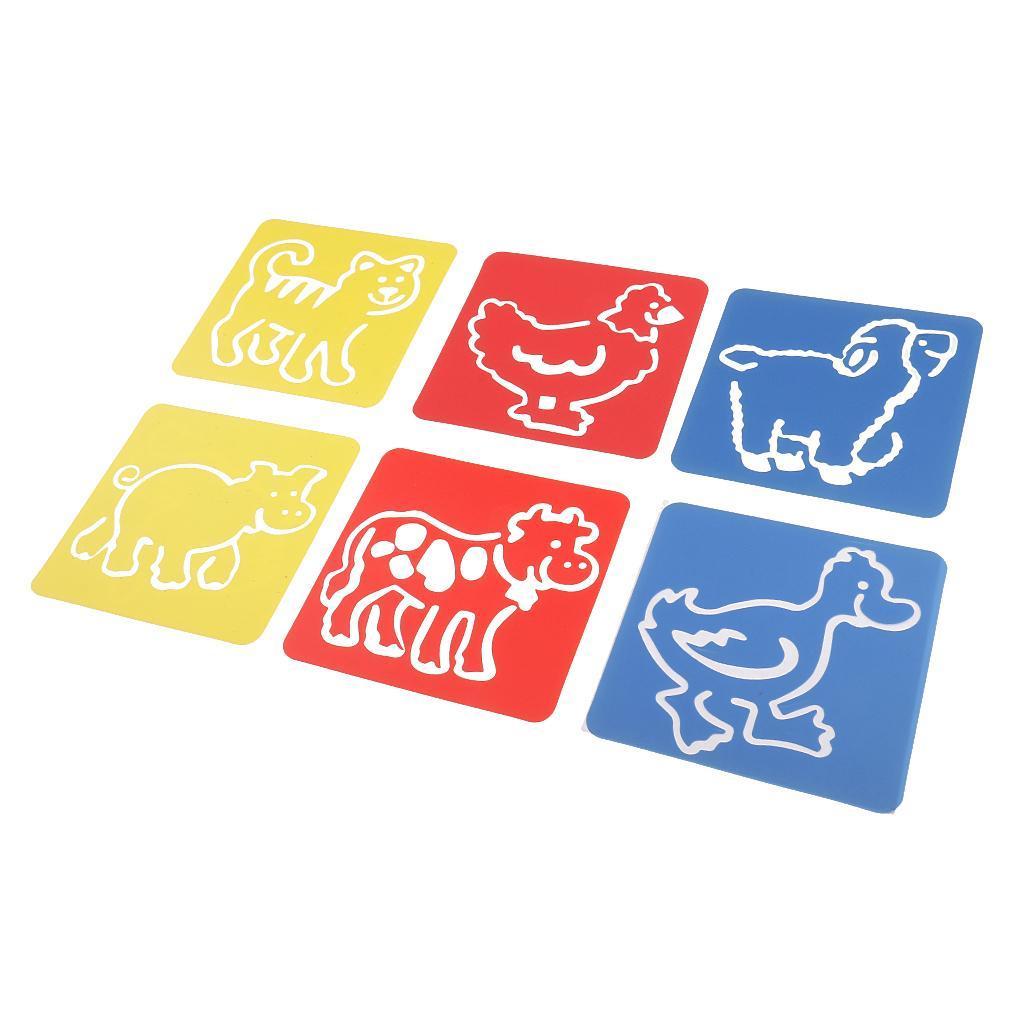 12 Piece Plastic Drawing Ruler Templates Stencils for Kids Educational Toys DIY