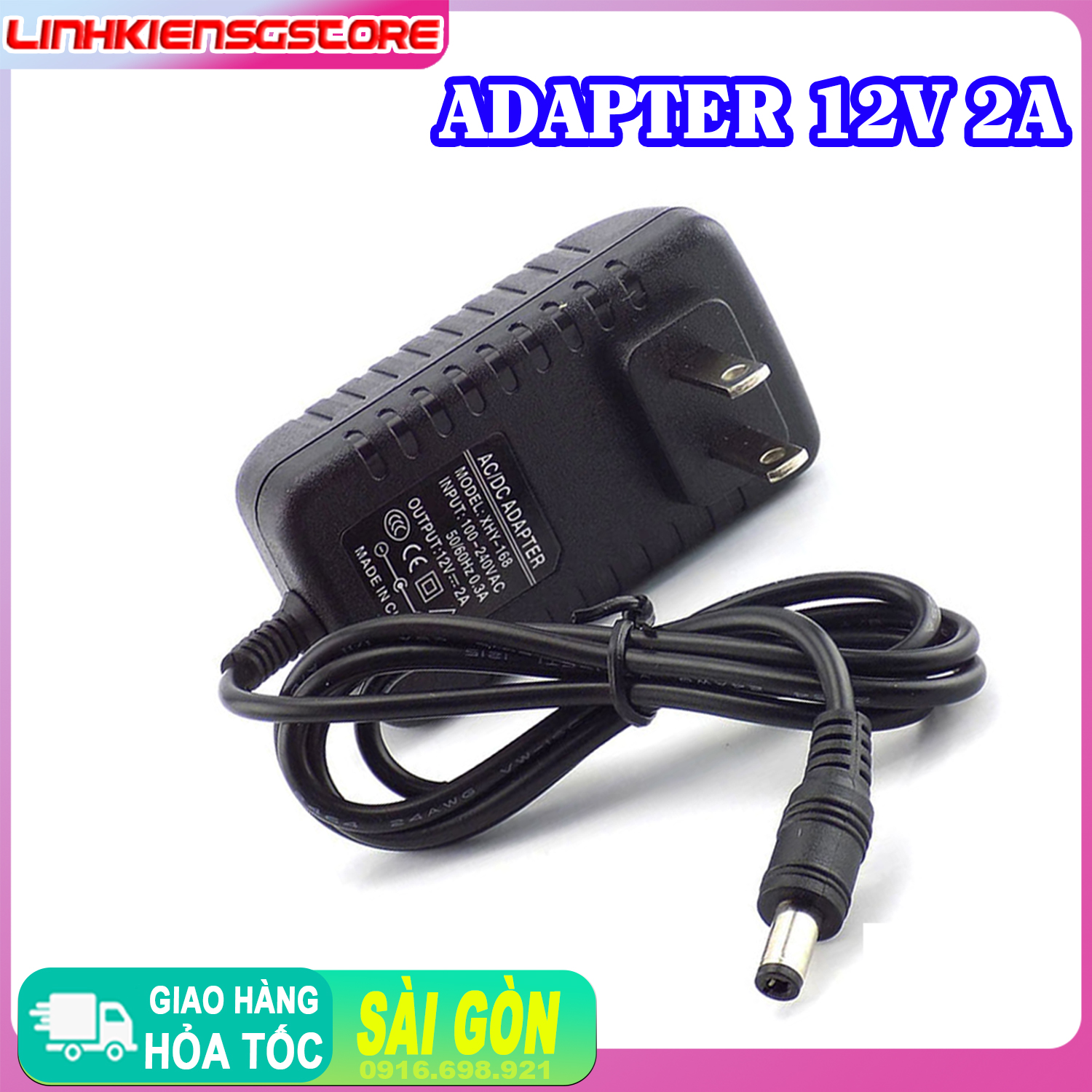 Nguồn Điện Sạc Adapter 12V 2A jack DC 5.5 * 2.5 mm - nguồn camera ĐÈN LED livestream live makeup trang điểm.