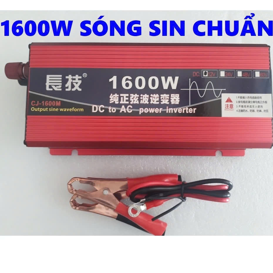 Kích Điện 1600W Sóng Sin Chuẩn – Chuyển 12V Thành 220V Dành Cho Gia Đình Mất Điện