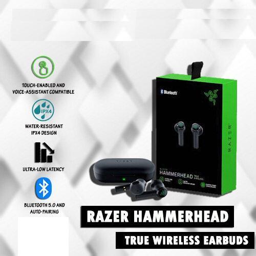 Cặp Tai Nghe Bluetooth 5.0 Không Dây RAZER Hammerhead Chống Thấm Nước