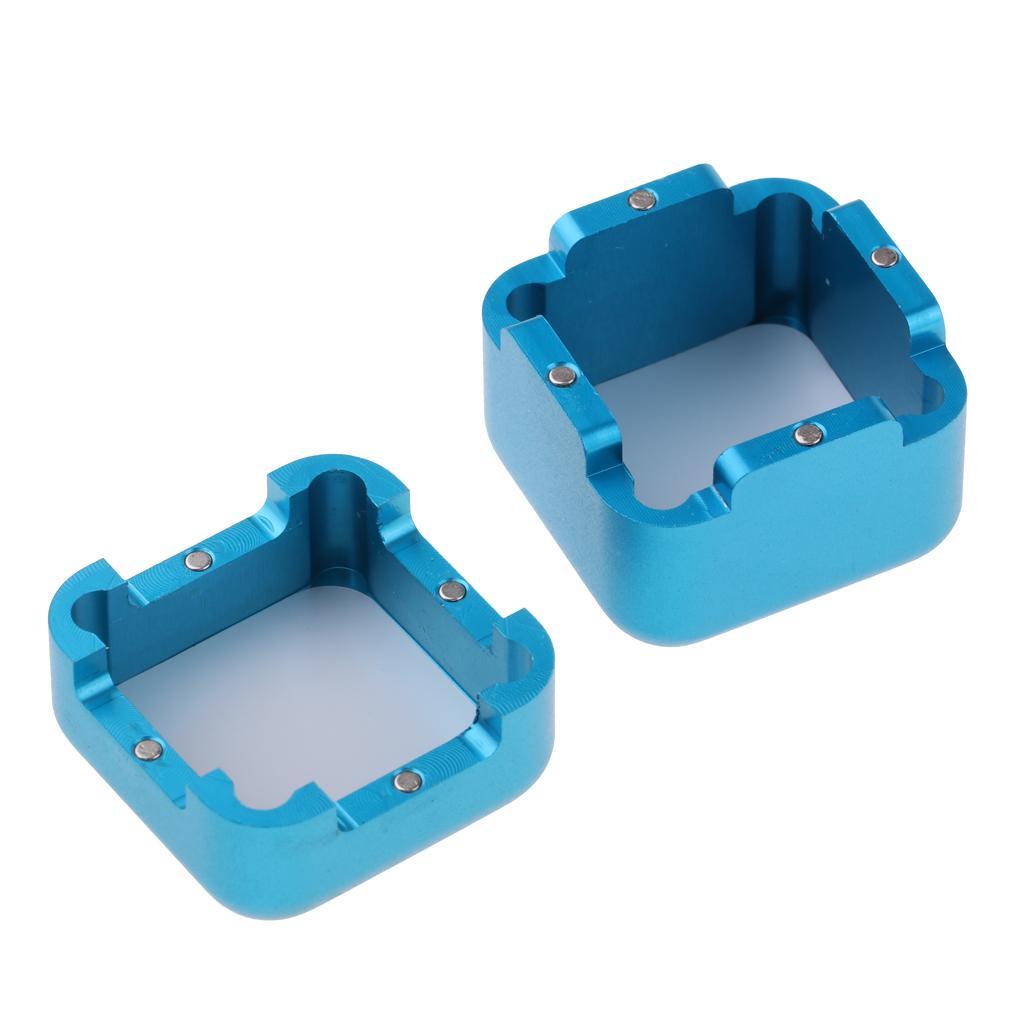 2 Pieces Aluminum Billiards Pool Cue Chalk Holder Snooker Stick Tip Cases