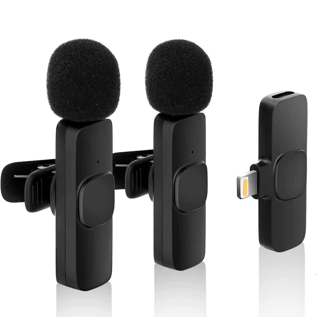 2 Mic thu âm K9 không dây lọc tiếng ồn quay video youtube tiktok livestream cho iPhone và Type C