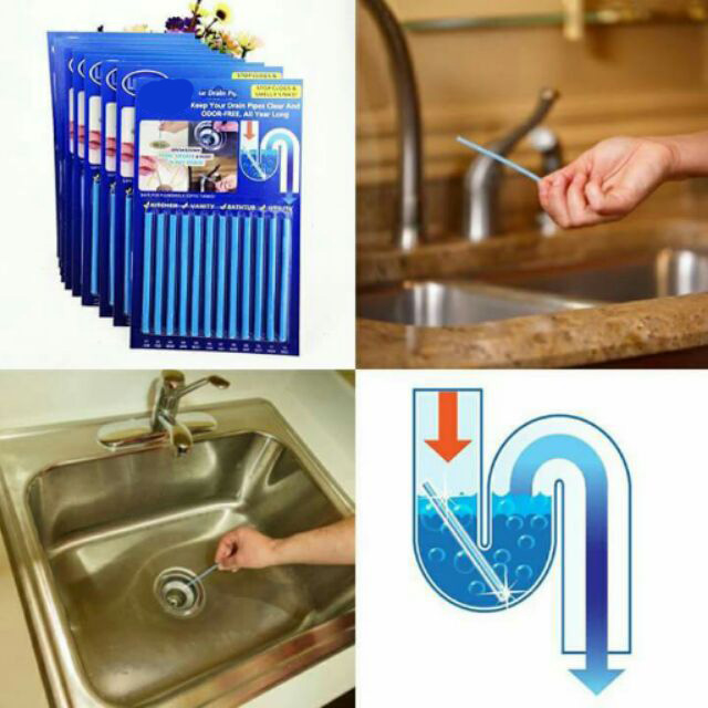 Thanh Vệ Sinh Thông Tắc Khử Mùi Cống Bồn Cầu Bệ Rửa Nhà Bếp Nhà Tắm