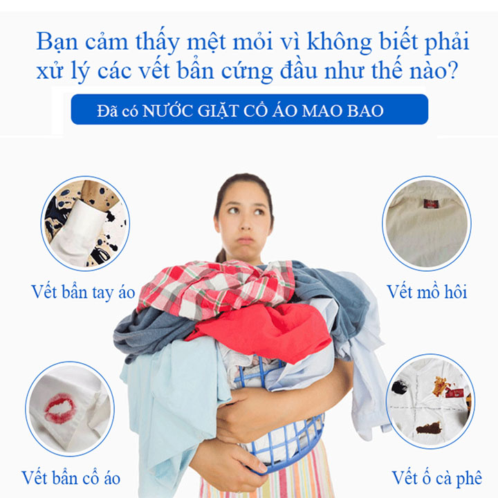 Combo 03 Chai Nước Giặt Cổ Áo Mao Bao 600ml