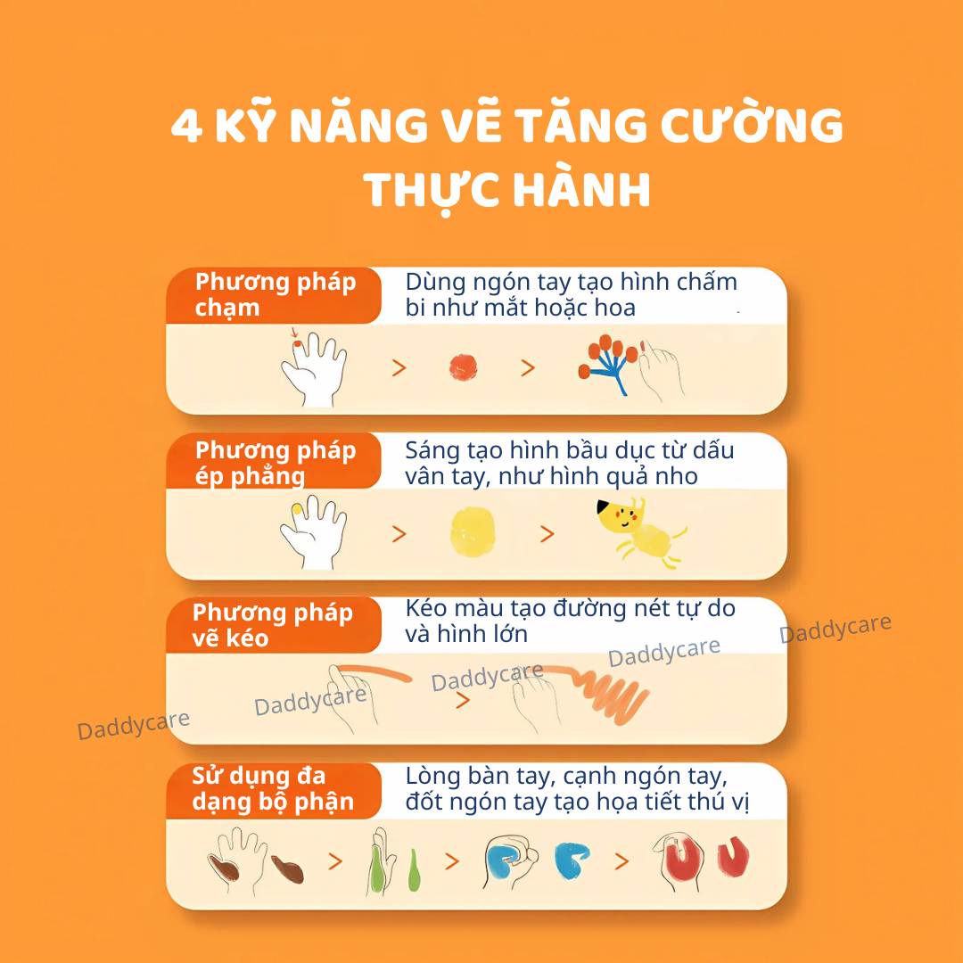 Tập Giấy Tô Màu Cho Bé Mideer Finger Paint Art Book, Đồ Chơi Sáng Tạo Cho Trẻ Em