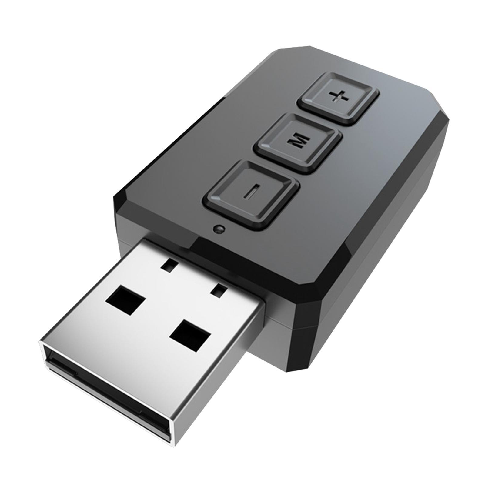 Bluetooth USB 5.0 Transmitter and Receiver, 2-in-1 Wireless 3.5mm Adapter for TV